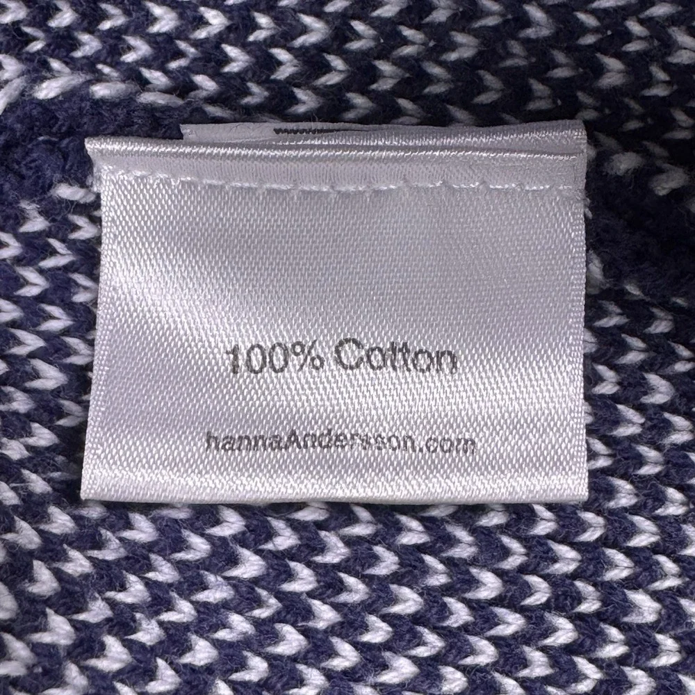 Hanna Andersson Kids Nordic Fair Isle Metal Clasps‎ Sweater Cotton US Sz 4